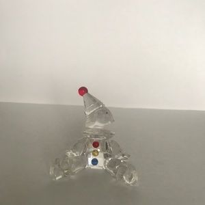 Swarovski crystal sitting puppet clown